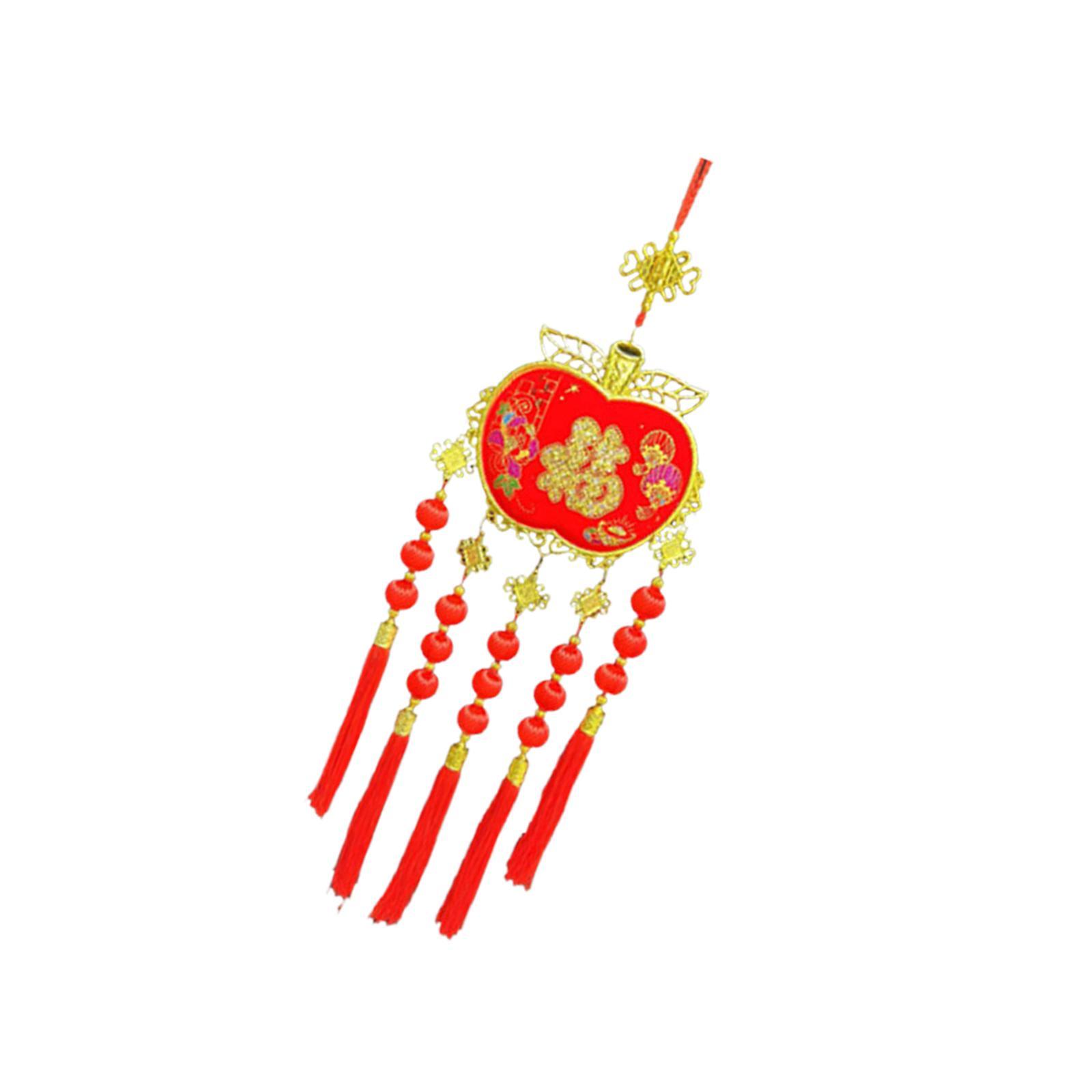 Traditional Chinese New Year Ornament with Tassel 2023 for Gifts New Year