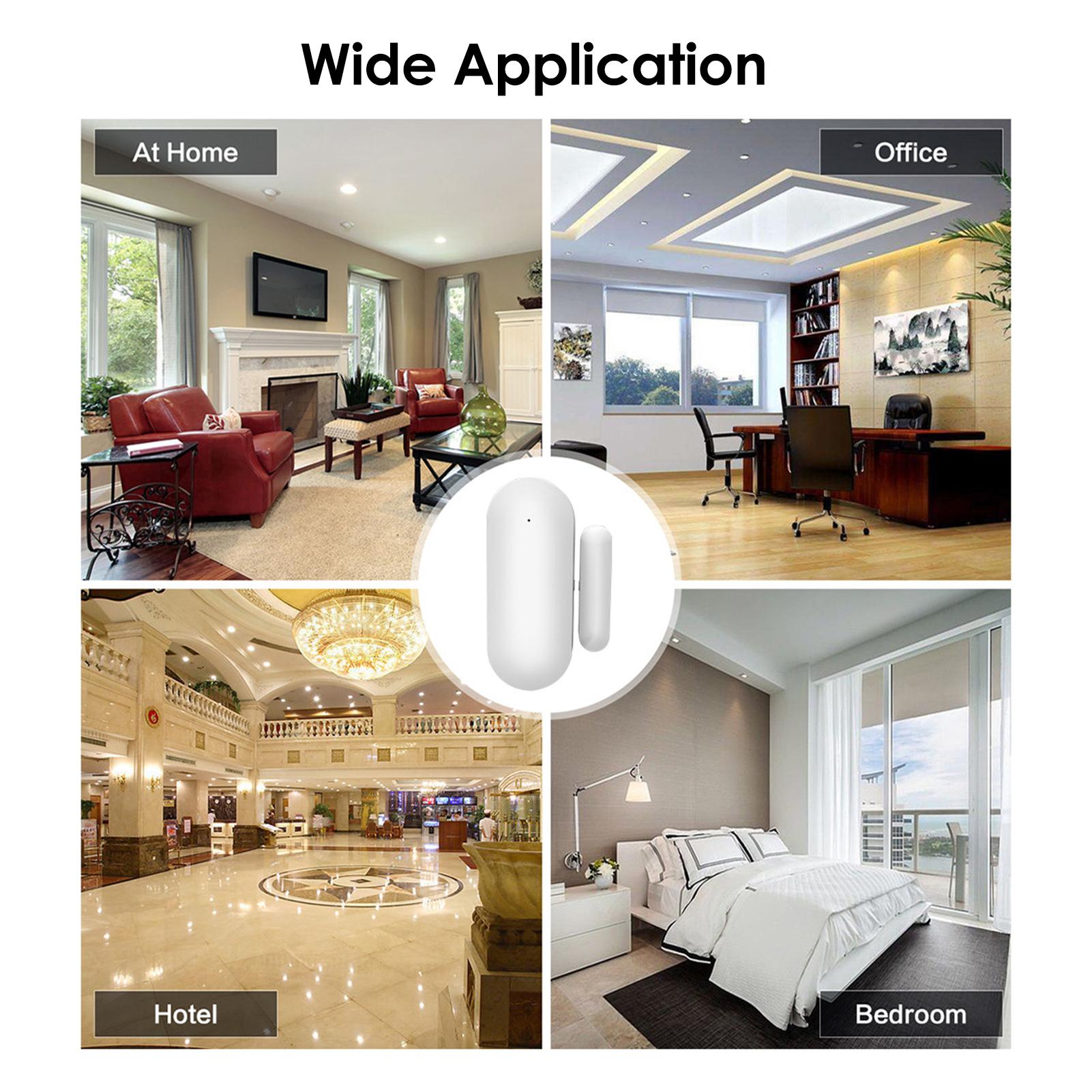 Cảm biến cửa Wi-Fi báo động thời gian thực tiếp xúc với máy dò thông minh giữ an toàn nhà cửa