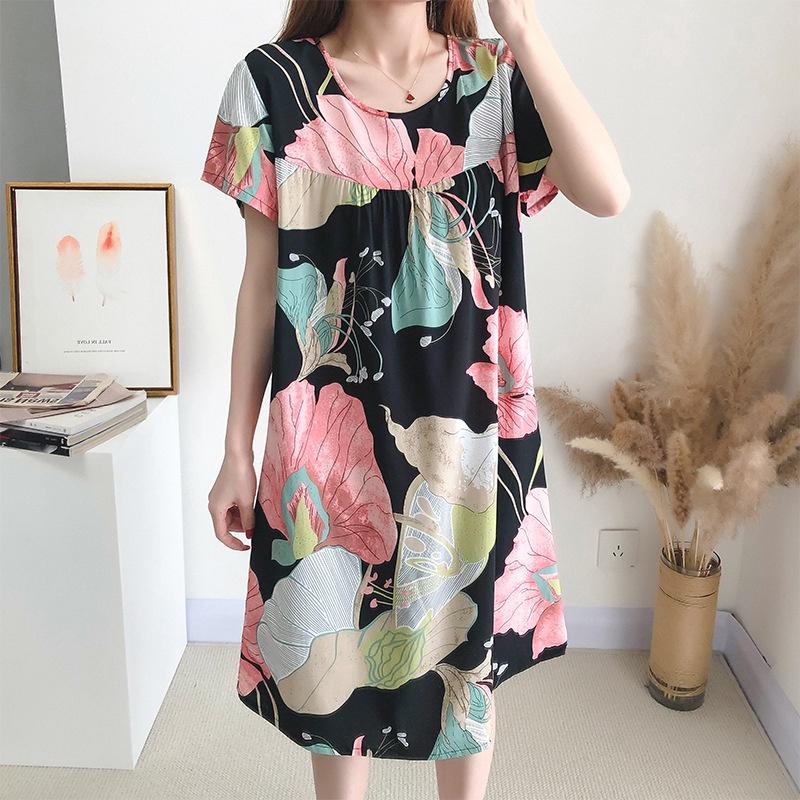 Váy cotton lụa mặc hè cực mát - Váy mặc nhà, váy ngủ dễ thương, phong cách tiểu thư B48