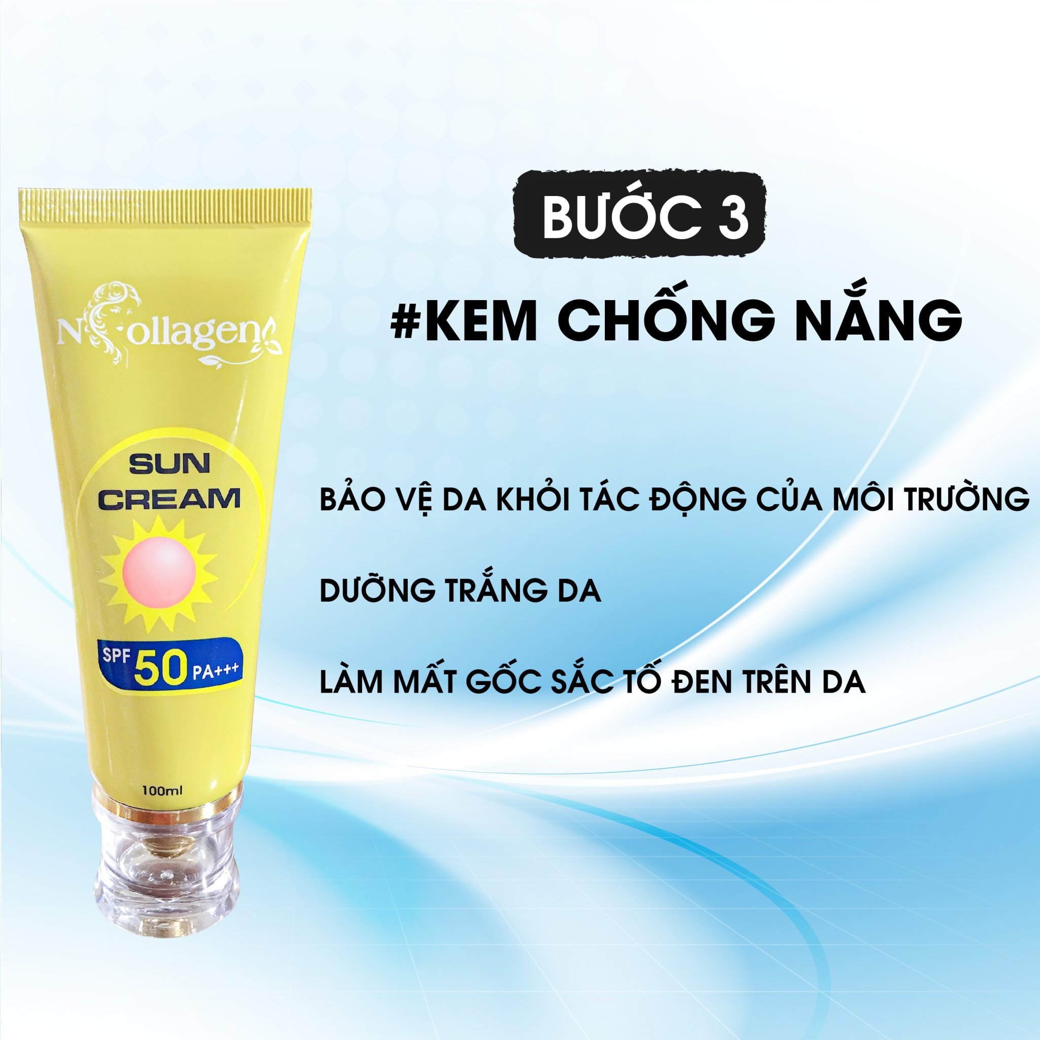 Kem chống nắng và dưỡng trắng da Ncollagen 100ml