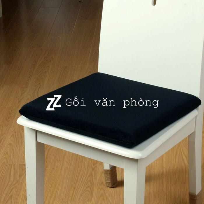 ÁO GỐI lót ghế vuông cao su non size 40x40x5cm nhung lông không nhăn, không phai màu