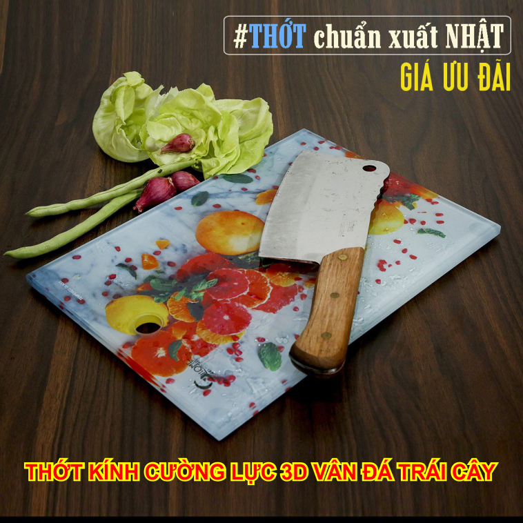 Thớt kính cường lực đẹp sang 1 thớt dùng cả đời, dễ vệ sinh luôn sáng bóng, tránh lây lan vi khuẩn