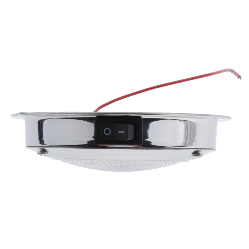 2 Pieces 4.3" Dome Light 12V 2W Interior LED Lamp Warm White Light Boat