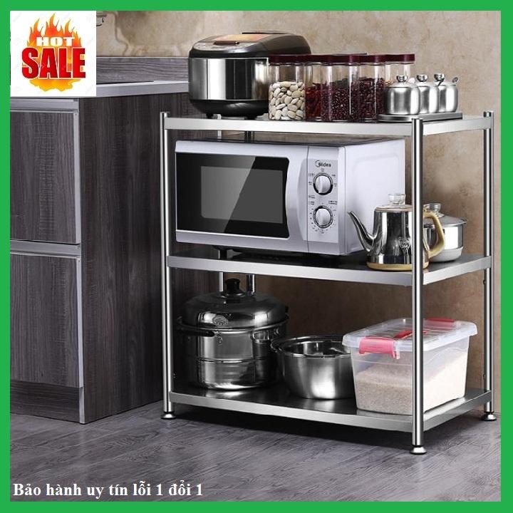 Kệ để lò vi sóng, kệ để đồ đa năng, nhiều kích thước, có thể điều chỉnh kích thước giữa các tầng, chất liệu inox 304