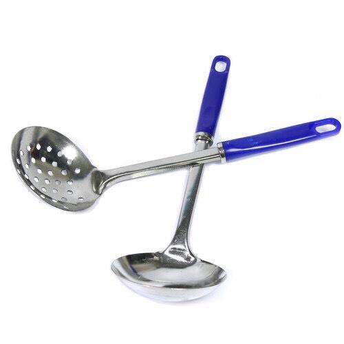 MUÔI MUỖNG TO INOX CÁN NHỰA, MUÔI THỦNG MÚC CANH NHÚNG LẨU GIA ĐÌNH