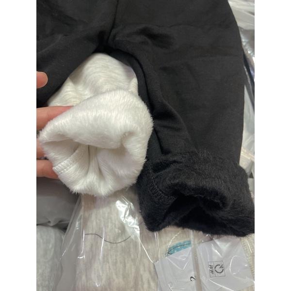 SET 2 QUẦN LEGGING TAI THỎ ĐEN/XÁM