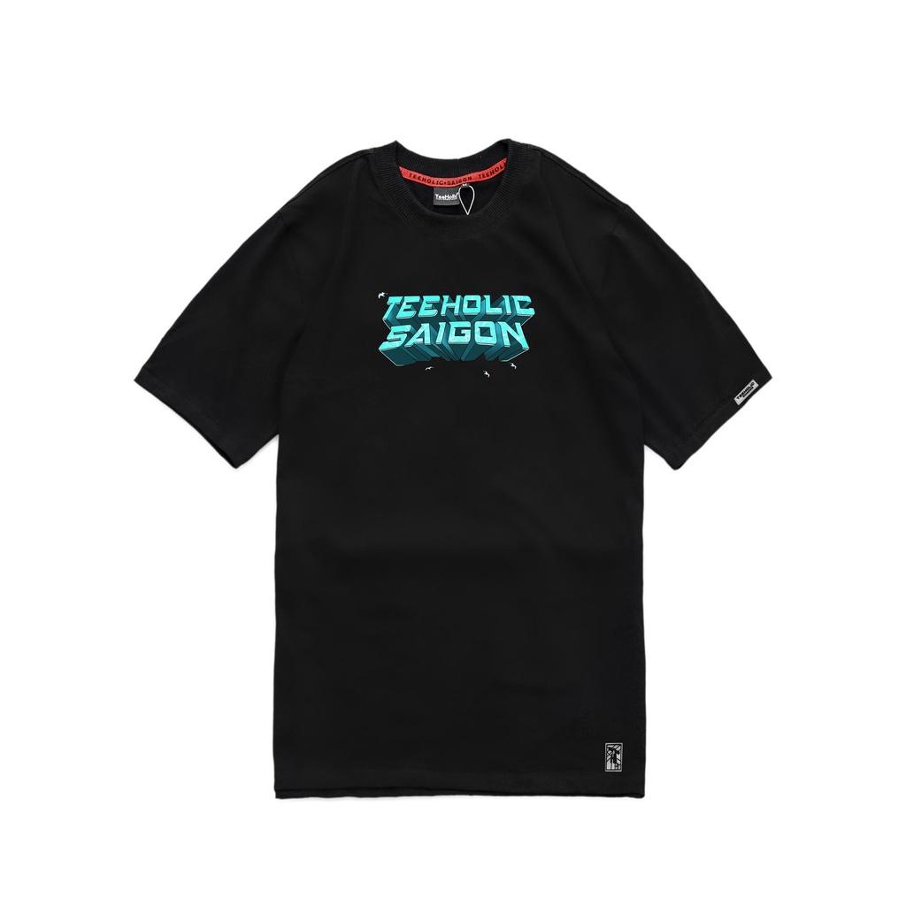 Áo Thun Unisex TeeHolic In Hình Bãi Biển Màu Đen - THS
