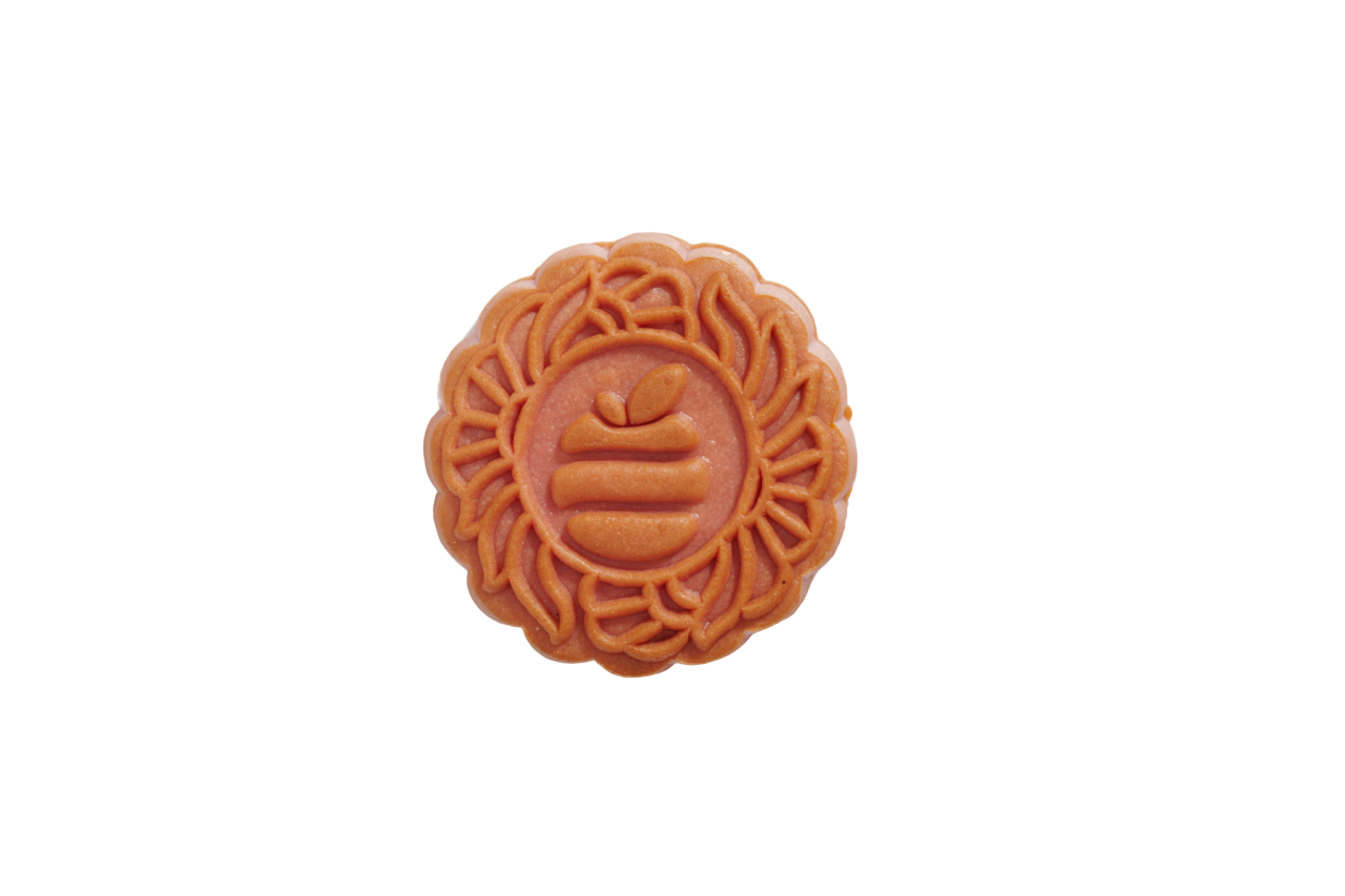Bánh trung thu ăn kiêng, ít ngọt Đào Saffron Hạt Macca 150g (không trứng) Nonglamfood |Quà tặng healthy ý nghĩa