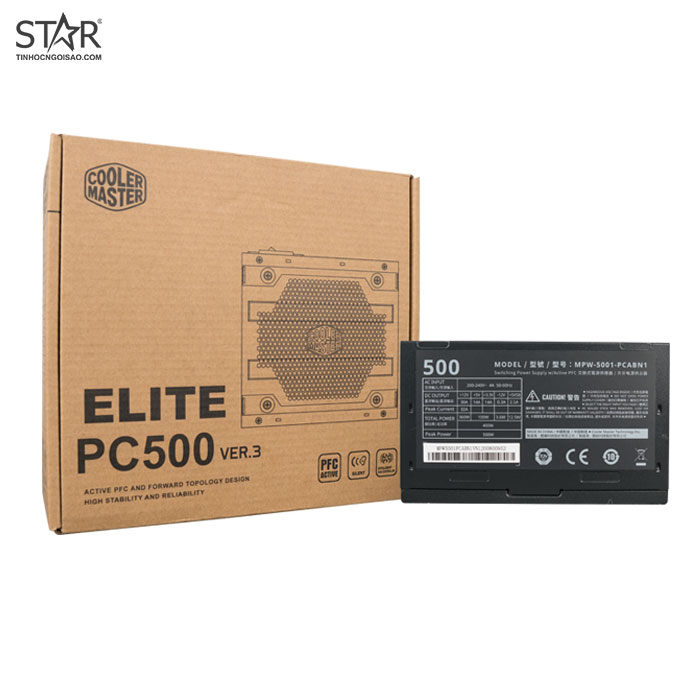 Nguồn máy tính Cooler Master PC500 Elite V3 - Hàng chính hãng