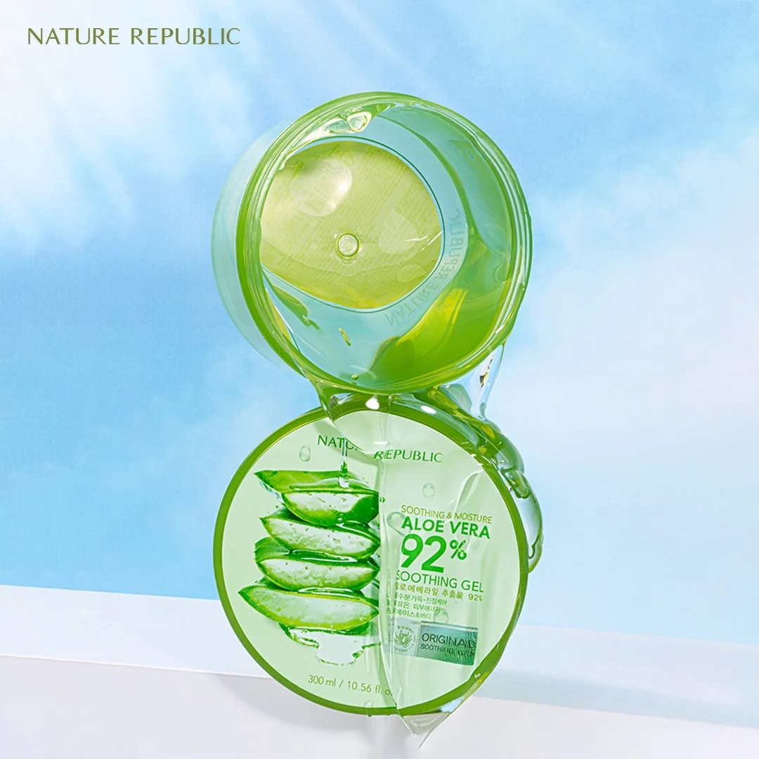 Dưỡng Ẩm Da, Tóc Gel Nha Đam Hàn Quốc Nature Republic Soothing &amp; Moisture Aloe Vera 92% Soothing Gel