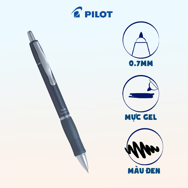 Bút ký cao cấp Pilot G-2 Limited (Thân Metallic Grey) BL-G2L-7-BL-MGY