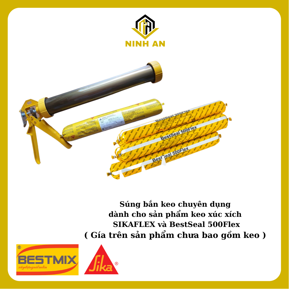 Súng bắn keo chuyên dụng để bơm các sản phẩm keo Sikaflex Construction AP và BestSeal 500Flex ( Gía trên sản phẩm chưa bao gồm keo )