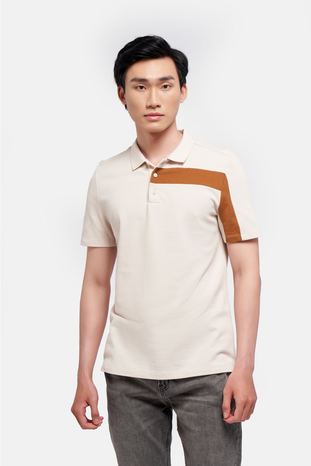 Áo thun polo nam Rib decor form fitted (2 màu) - 10S22POL038 | LASTORE MENSWEAR