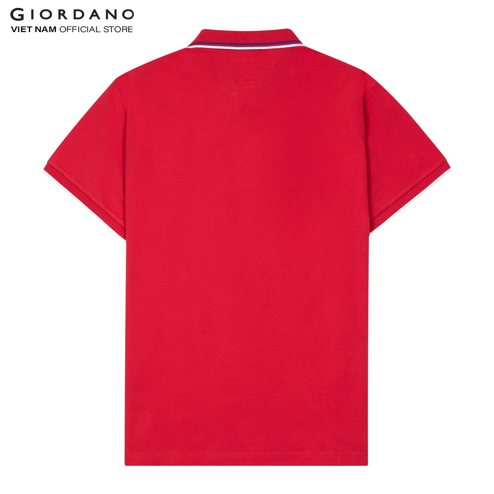 Áo Thun Nam Có Cổ Giordano Classic Polo 01011260 - 02-Đỏ - M