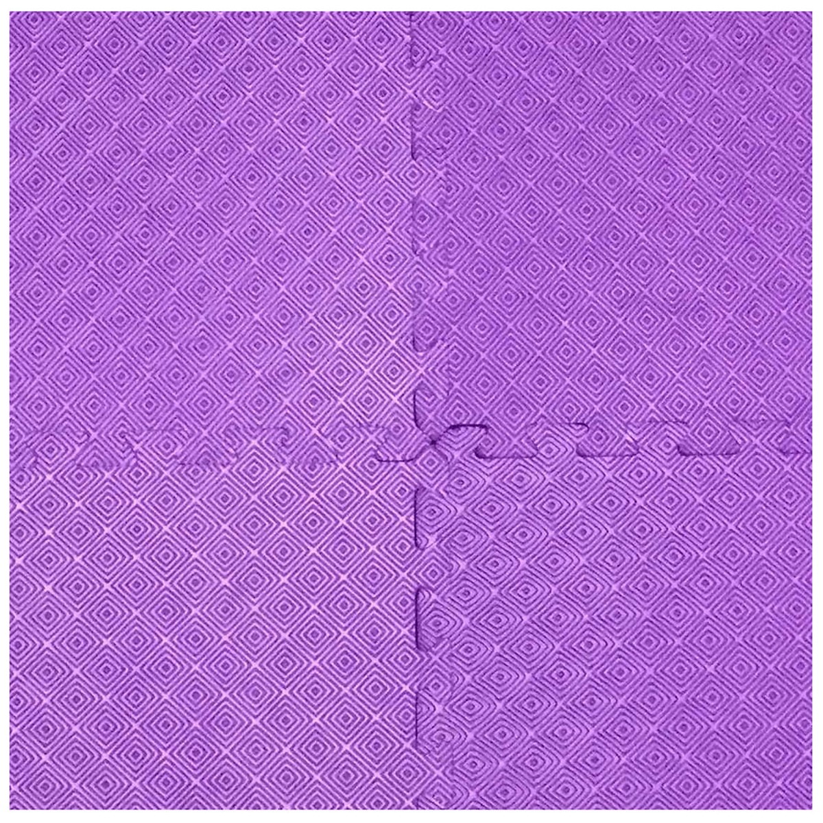 Bộ 4 Miếng Thảm Xốp Mềm Lót Sàn Màu Tim 60x60cm