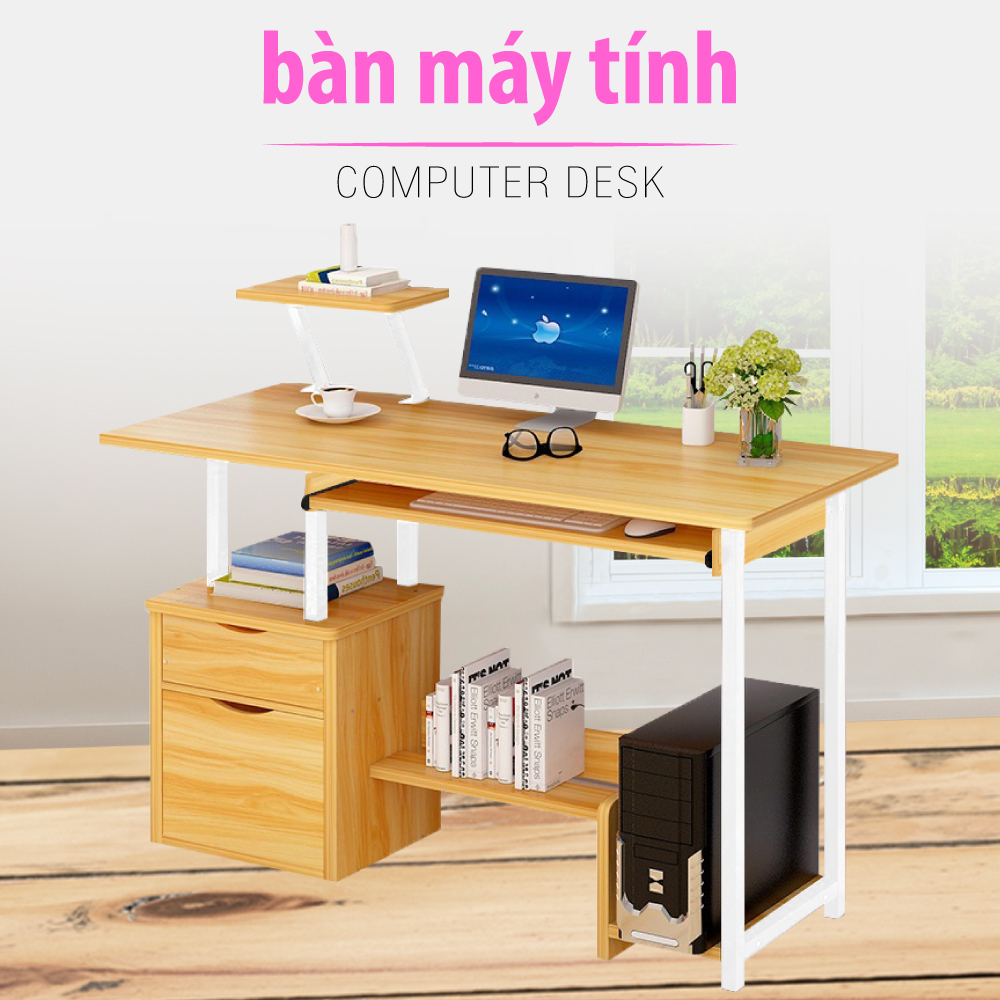 BG - Bàn học tập,làm việc đa năng siêu tiện ích mẫu mới 2021 model B2395 Thái Lan  - Nâu (Hàng nhập khẩu)