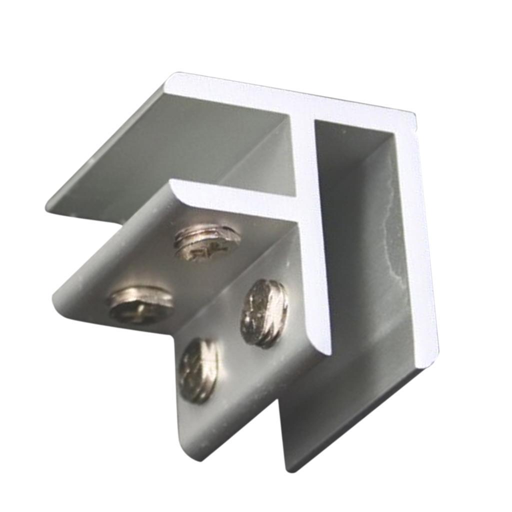 16xAdjustable Glass Clamp Clip Glass Bracket Holder 8mm-12mm No Need Drill A