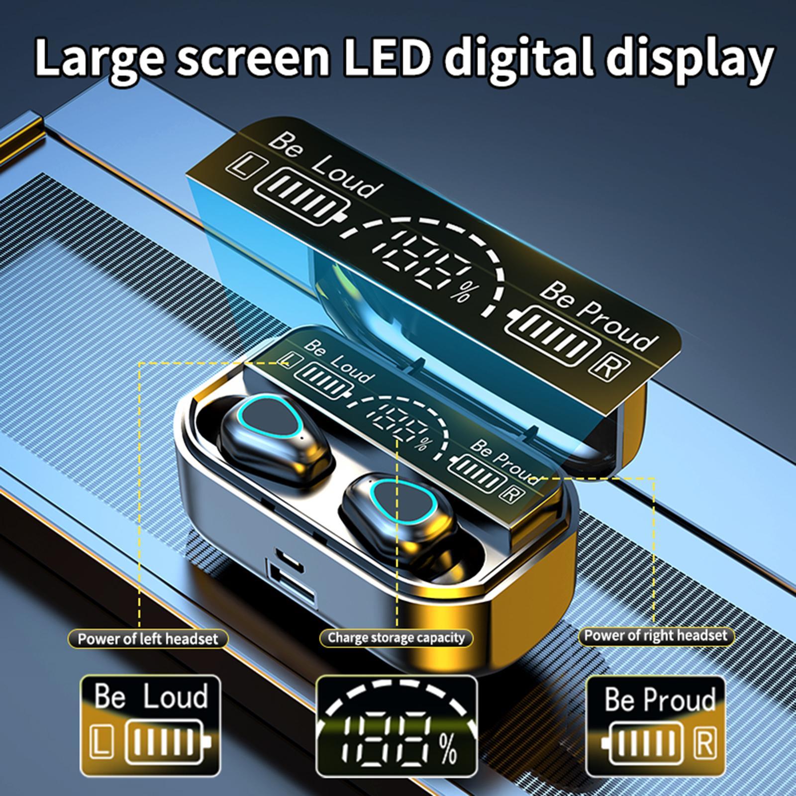 In-Ear Wireless Earbuds with Charging Case Touch Control Bluetooth Sports Earphones Noise Cancelling Stereo Headphones for Gaming, Music ,Smartphones