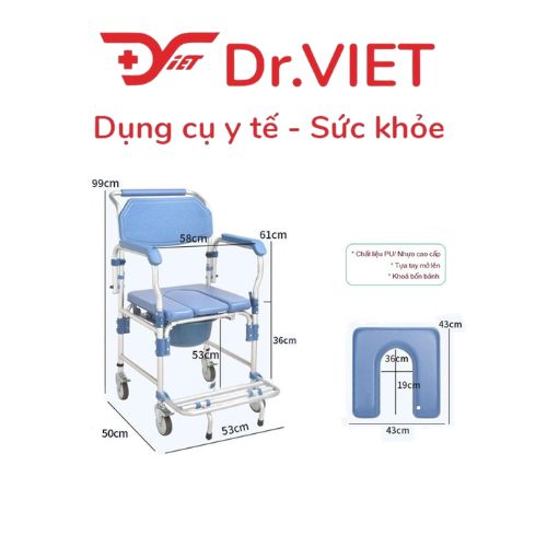 Ghế Bô Có Bánh Xe Khung Nhôm Lucass C200 ( GX-200)