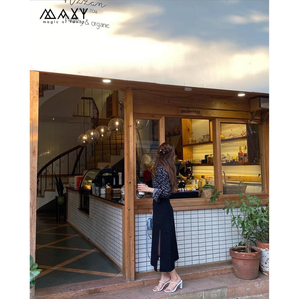 Chân váy dài xẻ cao cutout skirt Maxy Workshop