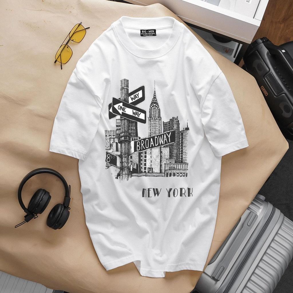 ÁO THUN UNISEX THỜI TRANG CỔ TRÒN TAY NGẮN BIG SIZE NAM TỪ 80 ĐẾN 130KG