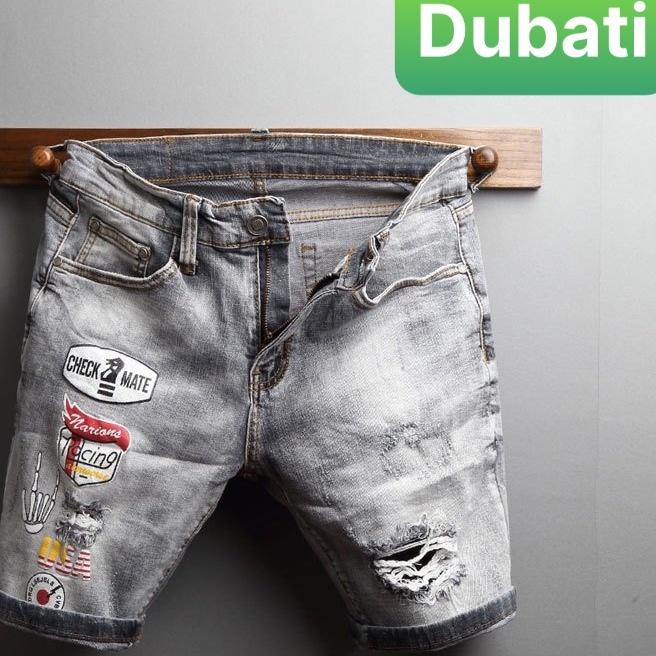 QUẦN SỌT SHORT LỬNG JEAN NAM CHẤT BÒ THÊU MỚI PHONG CÁCH SOÁI KA- DB180- DUBATI FASHION