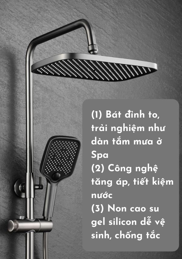 Sen cây điều chỉnh nhiệt độ GRÜNDER HÀNG CAO CẤP  màu ghi xám cao cấp