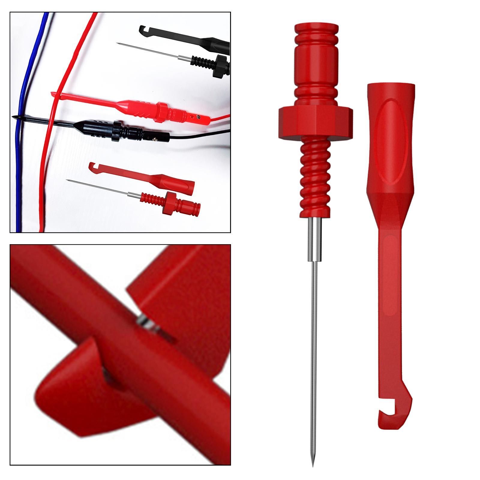 Multimeter Leads Test Hooks Clip Repair Tool Wire Piercing Durable Test Probe Electrical Test Probes Set for Device