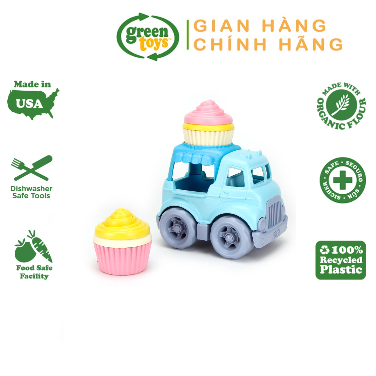 Bộ Đồ Chơi Xe Chở Bánh Cupcake Green Toys Cho Bé Từ 2 Tuổi