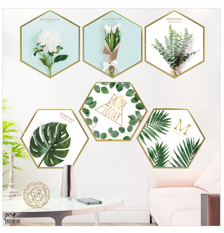 Decal Dán Tường Khung Tranh Lá Cây