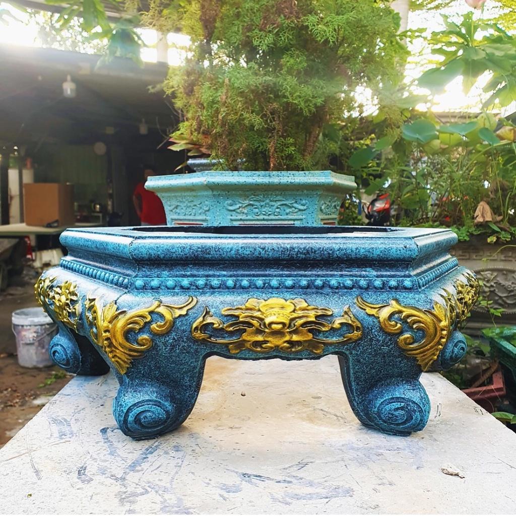 Bộ Khuôn Đúc Chậu Lục Giác 60 Kèm Chân Quỳ Mới