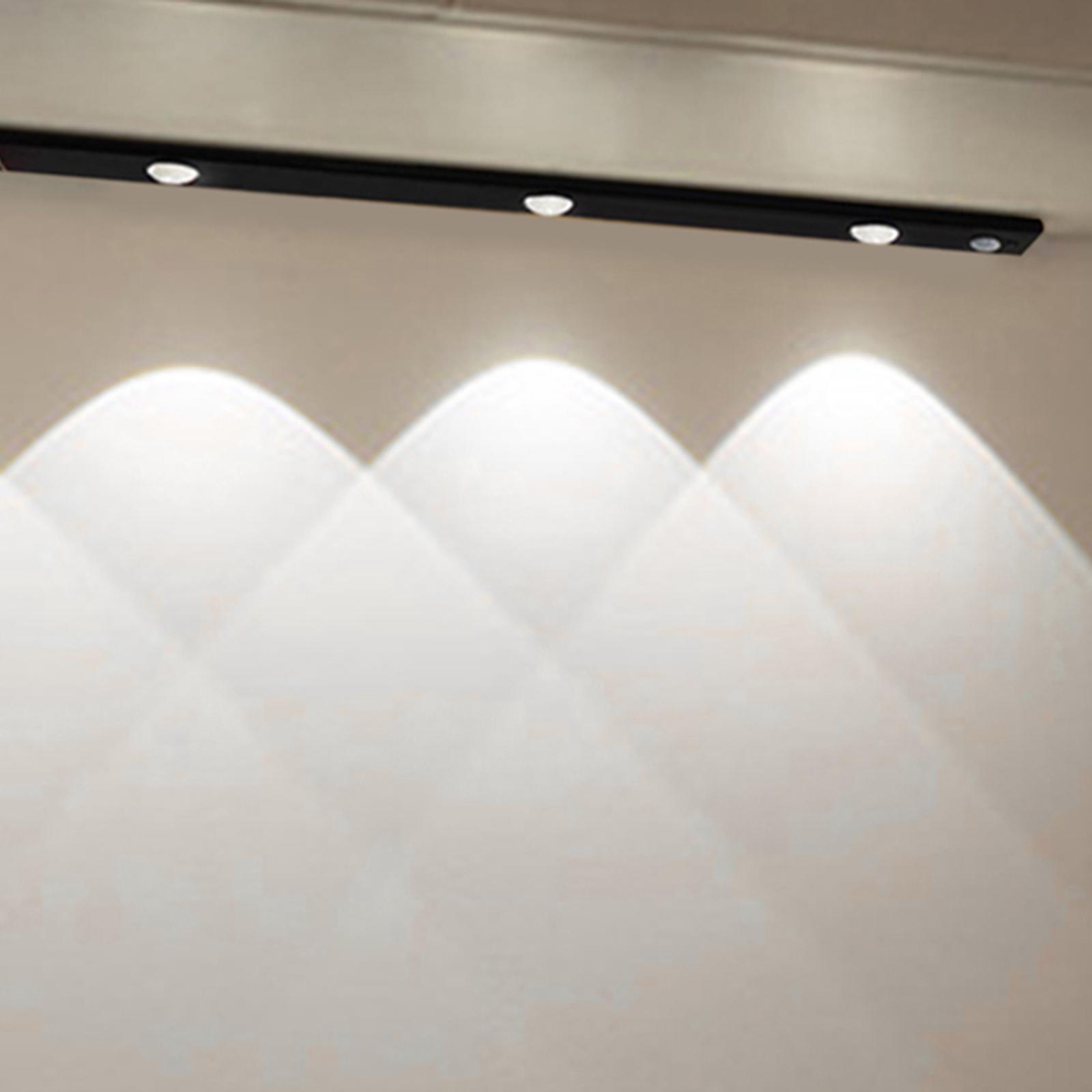2x Motion Sensor Cabinet Light Magnetic Night Lamp USB Bathroom Cupboard Closet