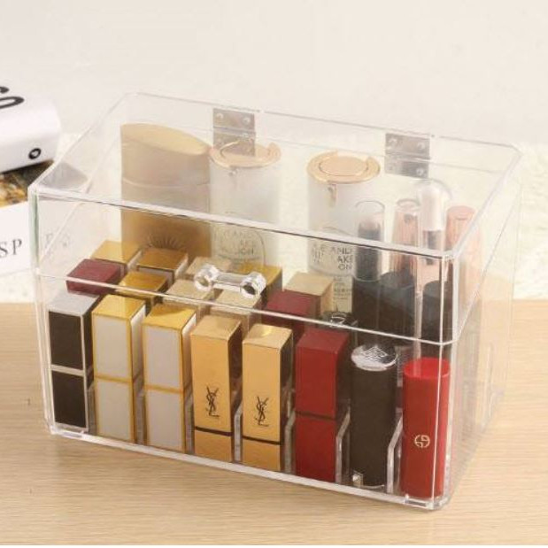 Khay Đựng Son 24 Ô Và Mỹ Phẩm Nắp Cao