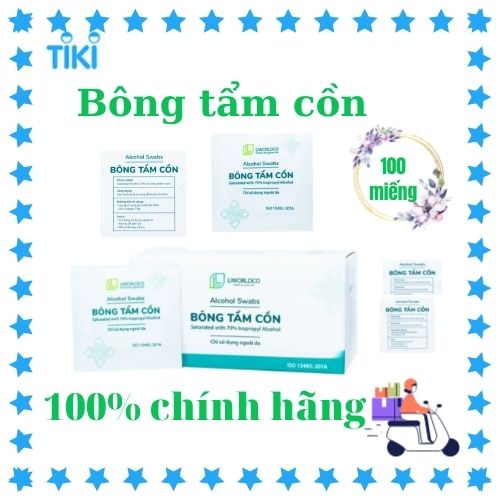 BÔNG TẨM CỒN ALCOHOL SWABS - 100 Miếng