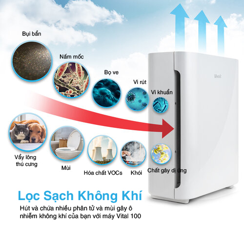 Máy Lọc Không Khí Levoit Vital 100-RAM - Hàng Chính Hãng