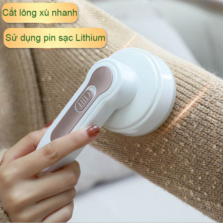 Máy cắt lông xù, xơ vải quần áo dùng pin sạc