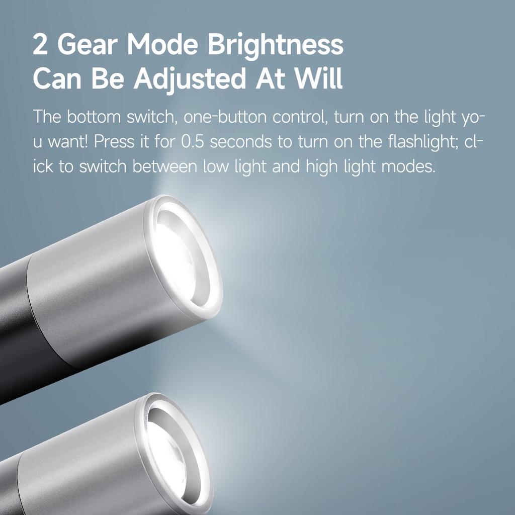 Đèn Pin Led Phóng To Mạnh Mẽ Có Thể Sạc Lại 2 Chế Độ 120M Tiện Dụng Cho Hoạt Động Ngoài Trời