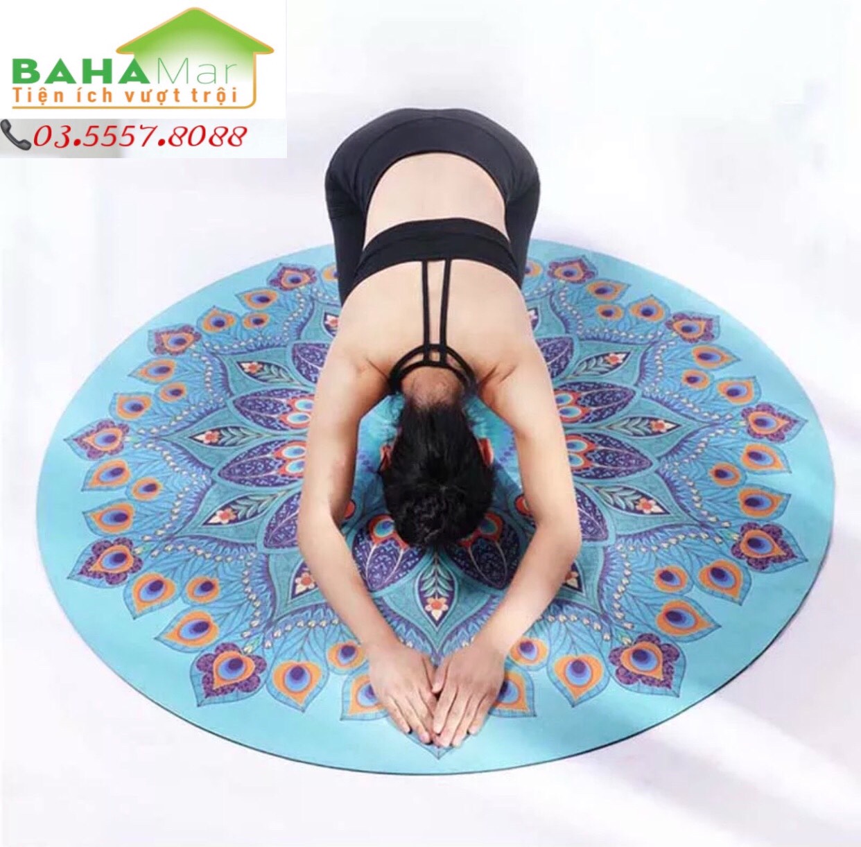 THẢM YOGA TRÒN TẠO NĂNG LƯỢNG &quot;BAHAMAR&quot; tích tụ năng lượng tốt truyền cho người tập rất êm và mịn màng