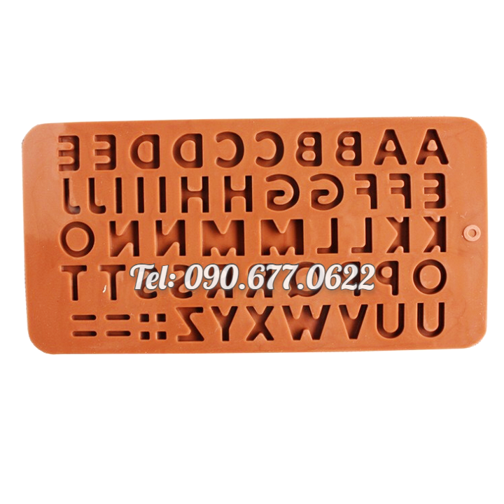 Khuôn silicone làm rau câu, socola chữ cái in hoa – Mã số 1606