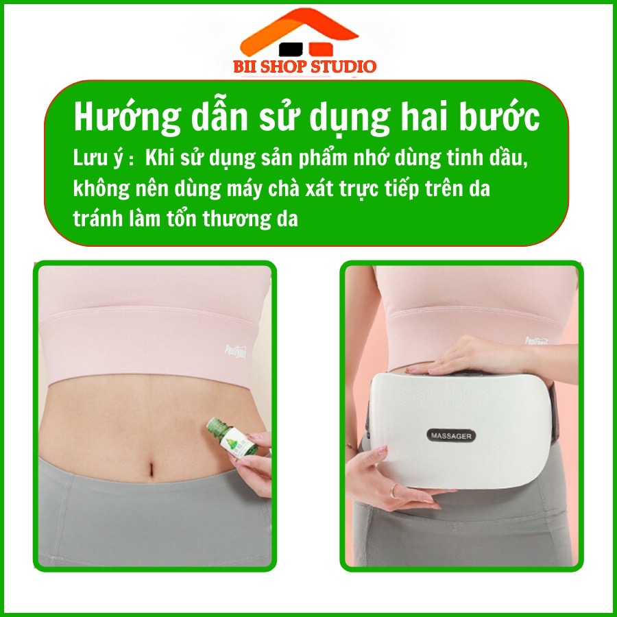 Máy Massage Bụng, Đai Massage Bụng Đa Năng Tích Hợp Đá Nóng Himalaya Giúp tan Mỡ Bụng, Chân Đùi, An Toàn Dễ Sử Dụng