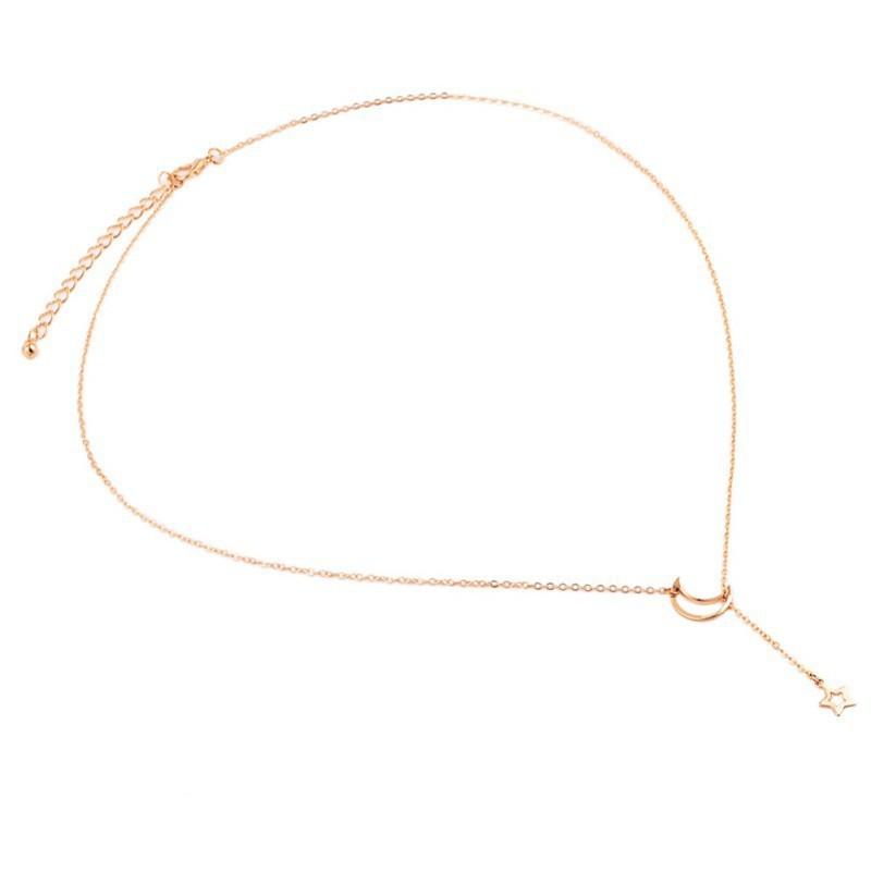 Dây chuyền mặt ngôi sao và mặt trăng thời trang cho nữ phukienshop