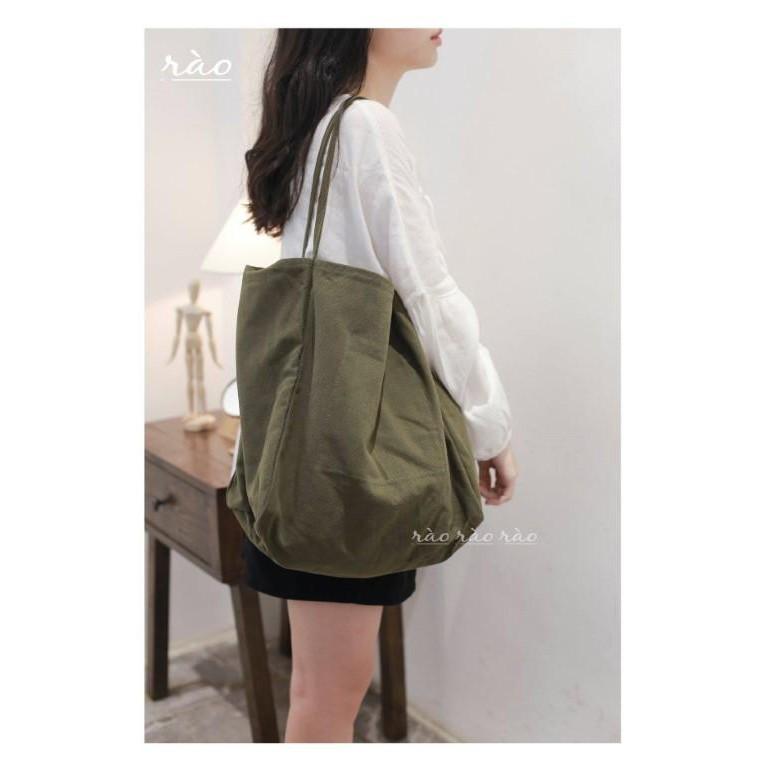 TÚI TOTE ĐEO VAI OVERSIZE CHẤT VẢI BỐ - BASIC TB03