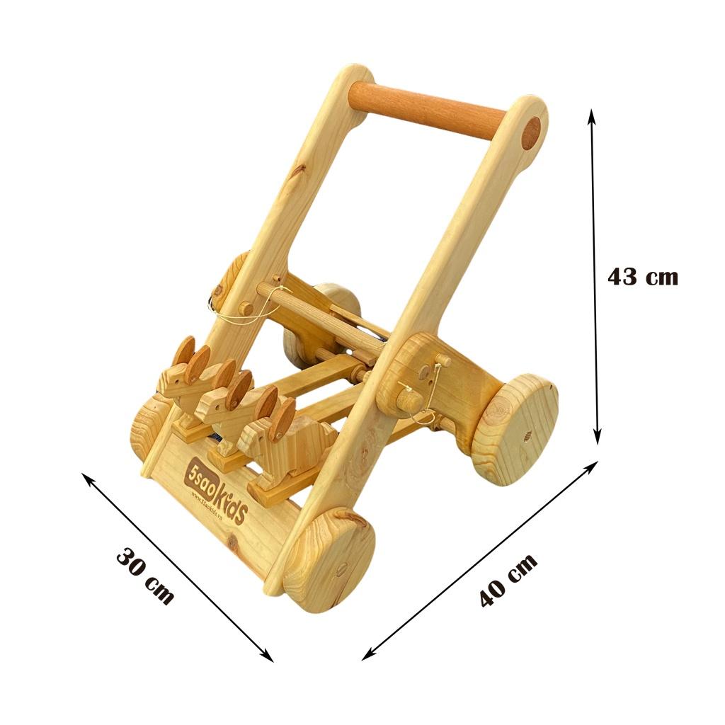 Xe tập đi bằng gỗ cho bé mẫu Thỏ con đáng yêu - Xuất xứ: Việt Nam