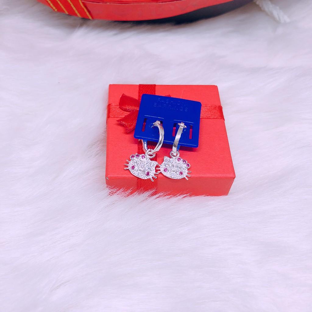BÔNG TAI CHO BÉ GÁI - MÈO KITTY VÒNG TRÒN
