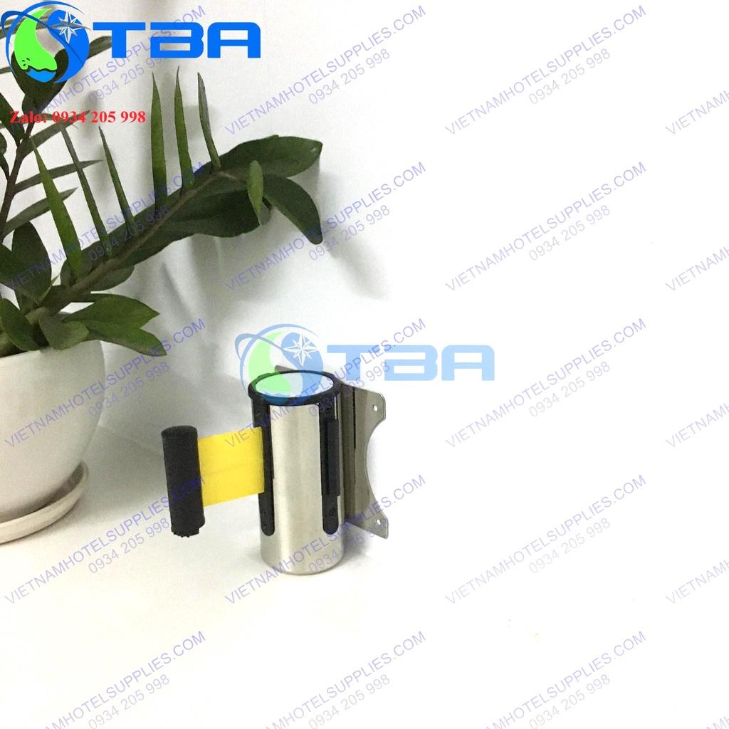 Đầu dây trụ chắn gắn tường inox dây căng 2m màu vàng cao cấp