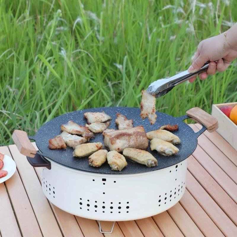 [AnhOtShop] Bếp Nướng Than Hoa Không Khói 30cm – Nướng Thịt Thơm Ngon, Dày Dặn, Bền Bỉ, Phù Hợp Du Lịch &amp; Dã Ngoại