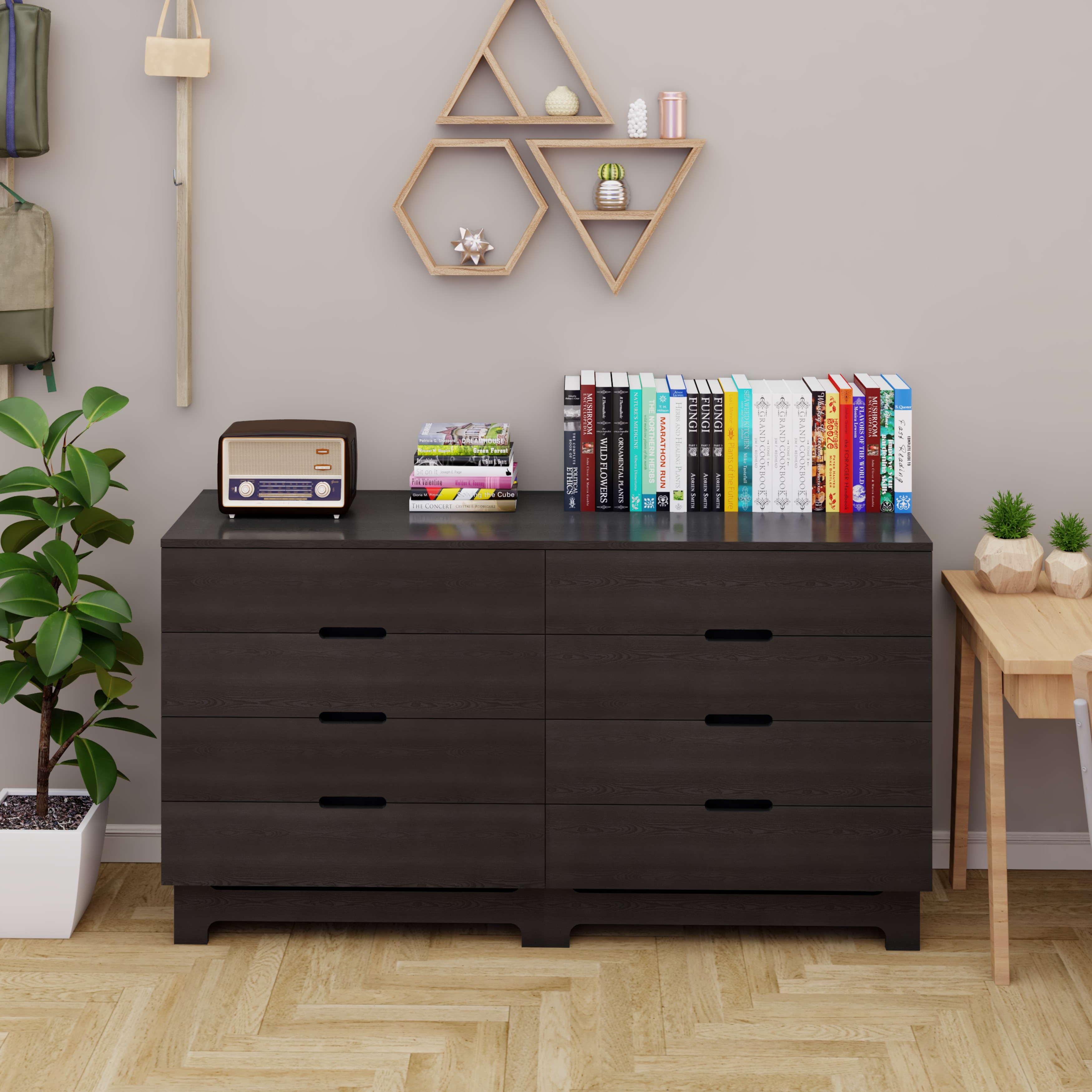 [Happy Home Furniture] MOLLY, Tủ lưu trữ 8 ngăn kéo, 160cm x 45cm x 86cm ( DxRxC), THK_109