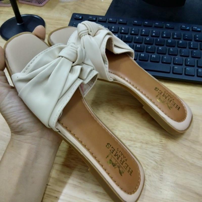 Dép lê nơ D10 đơn giản thanh lịch