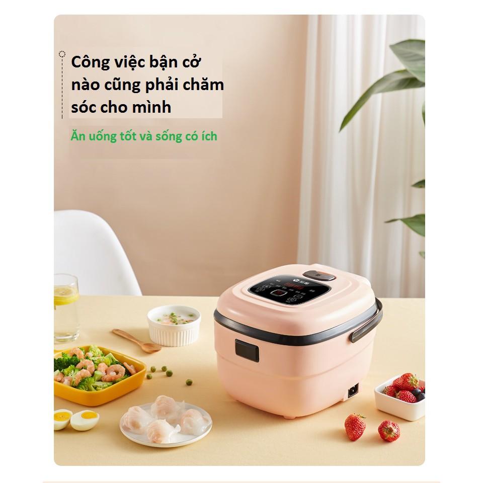 Nồi cơm điện mini thông minh 8 chức năng-tặng kèm 1 bộ dao kéo