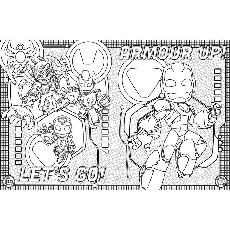Sách Iron Man And His Awesome Friends - Mega Colouring Book